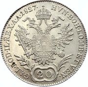 20 Kreuzers - Franz I, Austria, 1825-1828 reverse image