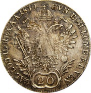 20 Kreuzers - Franz I, Austria, 1829-1830 reverse image