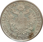 20 Kreuzers - Ferdinand I, Austria, 1837-1848 reverse image