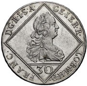 30 Kreuzers - Franz I with X obverse image