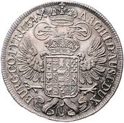½ Thaler - Maria Theresia Vienna, Austria, 1754-1757 reverse image