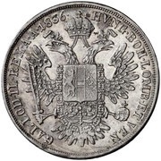 ½ Thaler - Ferdinand I, Austria, 1835-1836 reverse image