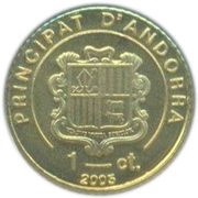 1 Cèntim Pope John Paul II obverse image