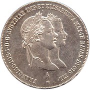 1 Gulden - Francis Joseph I Wedding obverse image