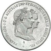 1 Gulden - Francis Joseph I Wedding - Mule obverse image