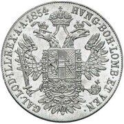 1 Gulden - Francis Joseph I Wedding - Mule reverse image