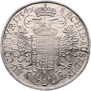 1 Thaler - Maria Theresia Hall reverse image