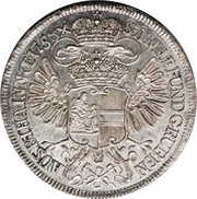 1 Thaler - Maria Theresia Vienna - Mining Taler, Austria, 1758-1765 reverse image