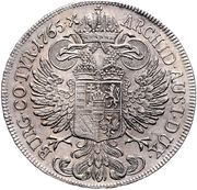 1 Thaler - Maria Theresia Hall reverse image