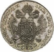 1 Thaler - Leopold II Vienna, Austria, 1790-1792 reverse image