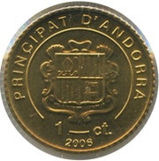 1 Cèntim Pope Benedictus XVI obverse image