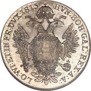 1 Thaler - Franz I, Austria, 1811-1815 reverse image