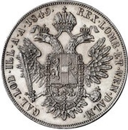 1 Thaler - Francis Joseph I First years of reign, Austria, 1848-1851 reverse image
