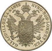 1 Thaler - Francis Joseph I, Austria, 1852 reverse image