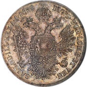 1 Thaler - Francis Joseph I, Austria, 1852-1856 reverse image