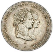 2 Gulden - Francis Joseph I Wedding obverse image