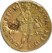 1 Ducat West Friesland Countermark obverse image