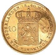 10 Gulden - Willem I Countermark reverse image
