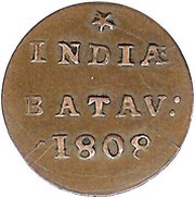 ½ Duit Batavia reverse image
