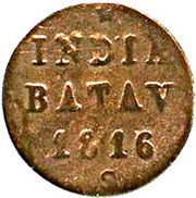 ½ Duit - Willem I reverse image