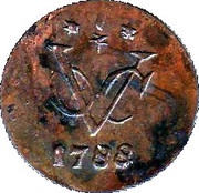½ Duit Gelderland reverse image