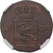 1 Duit - Willem I "Swan Duit" obverse image