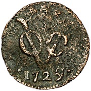 1 Duit Zeeland, Indonesia, 1726-1729 reverse image