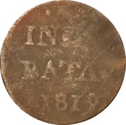½ Stuiver - Willem I, Indonesia, 1818-1820 reverse image