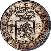 ⅛ Gulden with circle reverse, Indonesia, 1802 reverse image