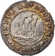 ⅛ Gulden no circle reverse obverse image
