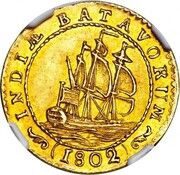 ¼ Gulden, Indonesia, 1802 reverse image