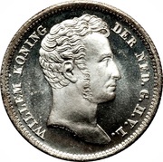 ¼ Gulden - Willem I obverse image