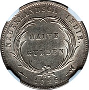 ½ Gulden - Willem I, Indonesia, 1826-1834 reverse image