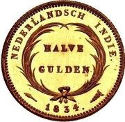 ½ Gulden - Willem I, Indonesia, 1826-1834 reverse image
