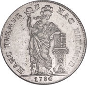 3 Gulden Utrecht, Indonesia, 1786 reverse image
