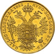 1 Ducat - Francis Joseph I, Austria, 1852-1859 reverse image