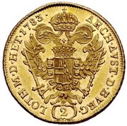 2 Ducats - Joseph II, Austria, 1783-1787 reverse image
