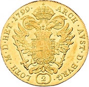 2 Ducats - Franz II, Austria, 1799-1803 reverse image