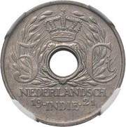 5 Cents - Wilhelmina obverse image