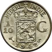 ⅒ Gulden - Wilhelmina obverse image