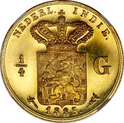 ¼ Gulden - Willem III obverse image