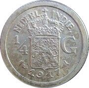¼ Gulden small type obverse image