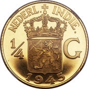 ¼ Gulden - Wilhelmina obverse image