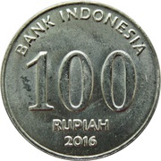 100 Rupiah Herman Johannes, Indonesia, 2016 reverse image