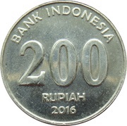 200 Rupiah Dr. Tjiptomangunkusumo, Indonesia, 2016 reverse image