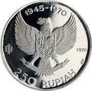 250 Rupiah Manjusri Statue obverse image