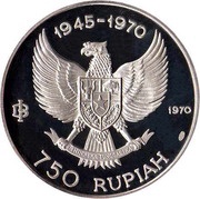 750 Rupiah Garuda Bird obverse image