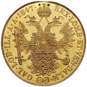 4 Ducats - Ferdinand I, Austria, 1835-1848 reverse image