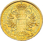 5 Ducats - Maria Theresia Vienna, Austria, 1758-1761 reverse image