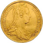 5 Ducats - Maria Theresia Vienna obverse image